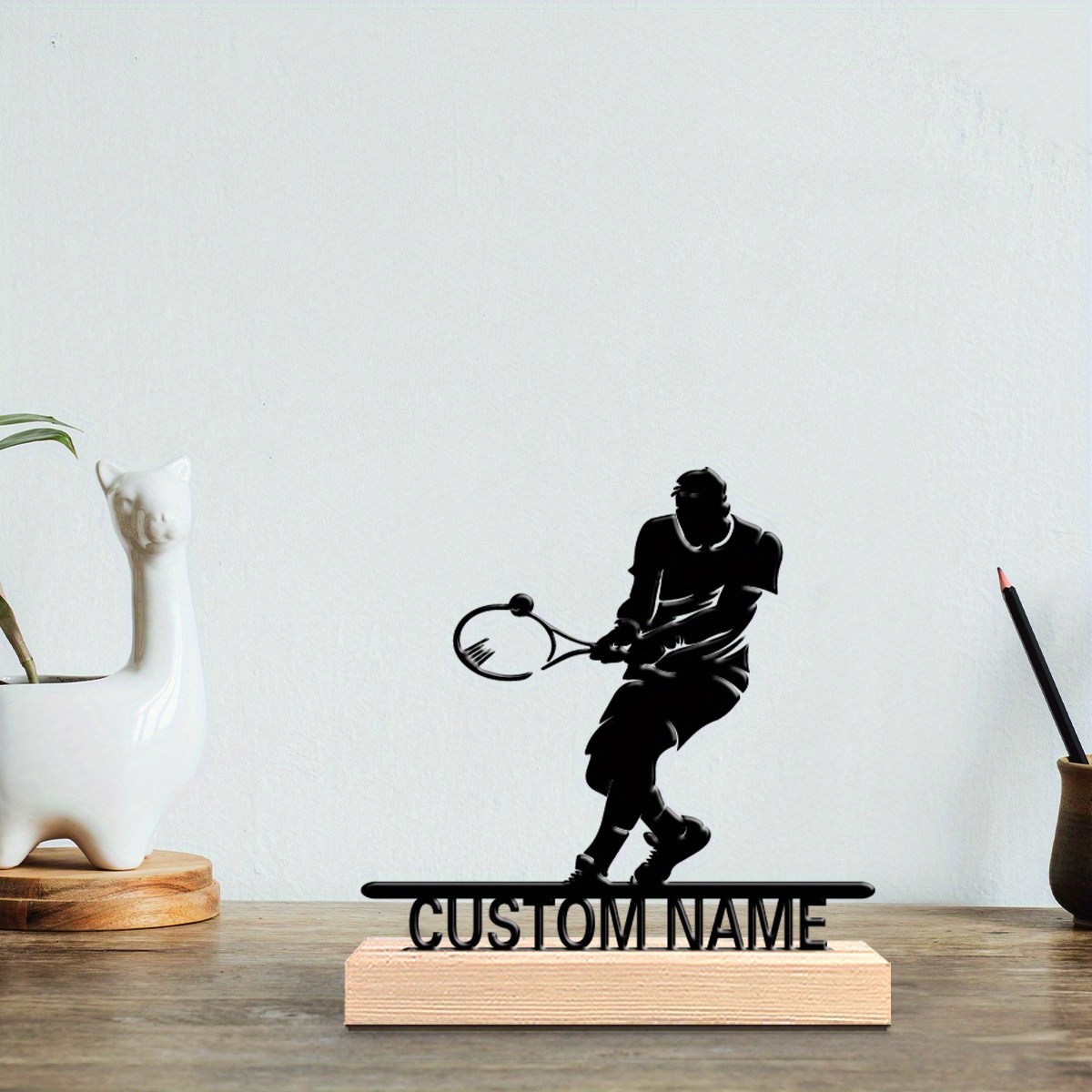 Badminton Player - Statue en métal personnalisée de joueur