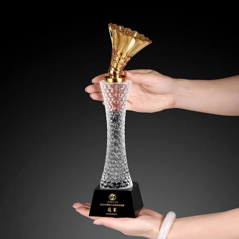Badminton Europe - Trophée personnalisé en métal et résine